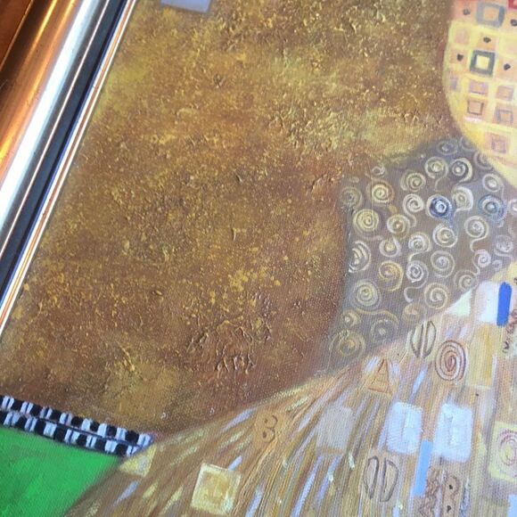 HAND PAINTED 21” Canvas Framed of Gustav Klimt.. - Picture 9 of 16